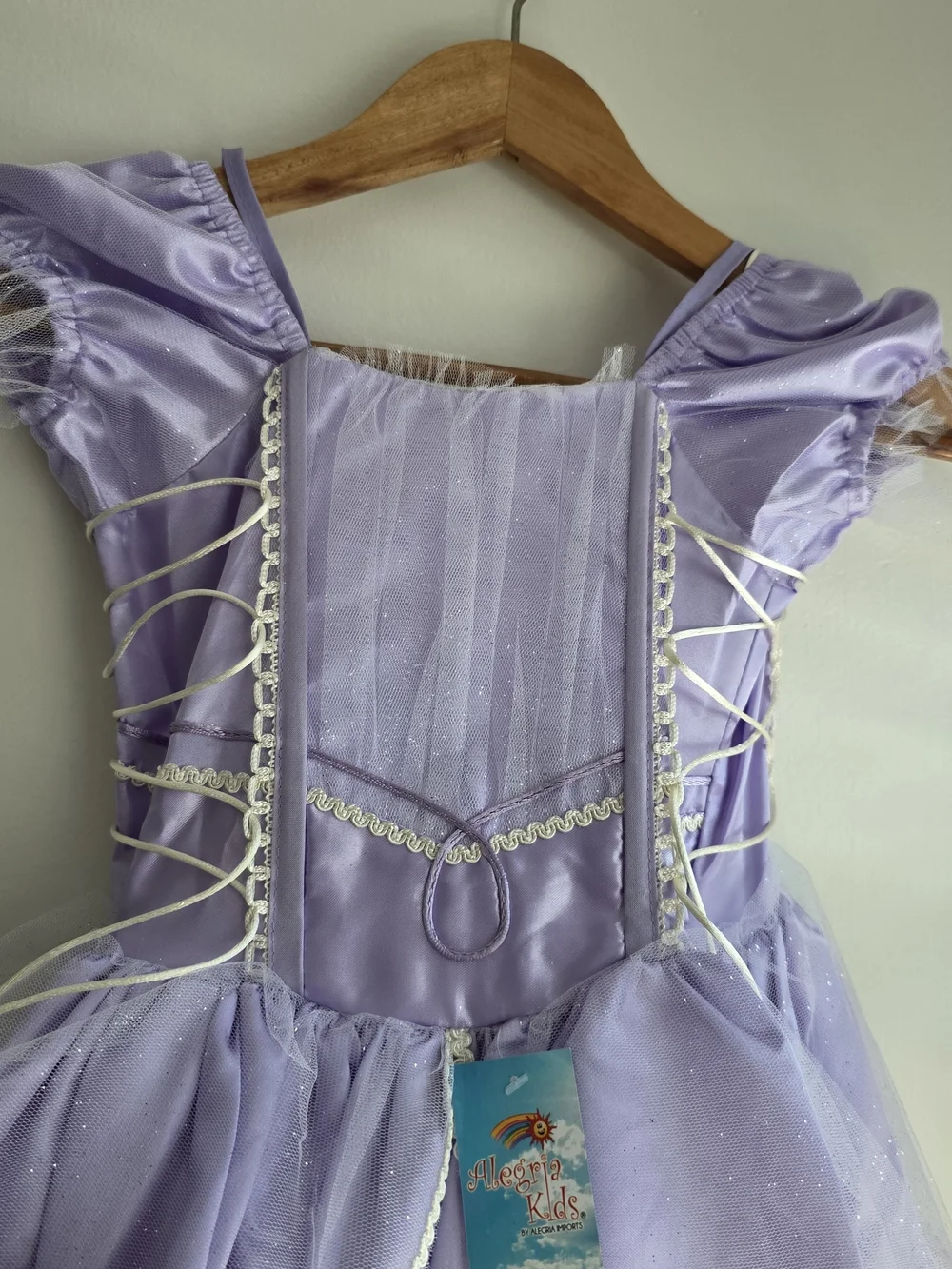 Alegria Lavender Princess Costume Dress with Pearl Trim NWT.